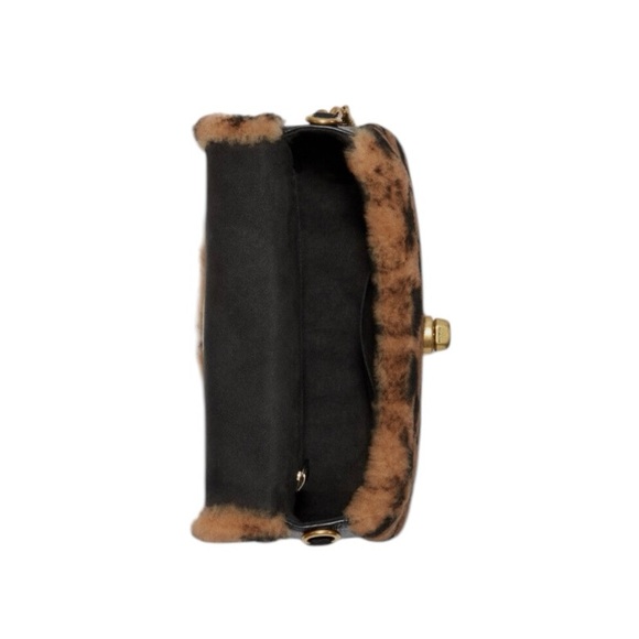 Coach X Jennifer Lopez Marlie Bag Top Handle Shearling C6492 Leopard Leather - Picture 4 of 11